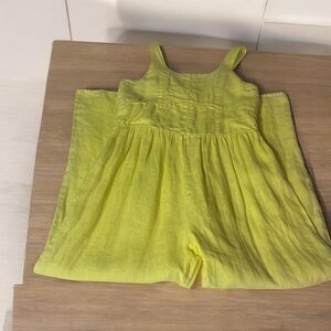 Zara Girls Yellow Jumpsuit - Size 11-12 - 100% Cotton Excellent